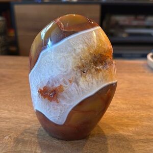 Carnelian druzy agate Freeform